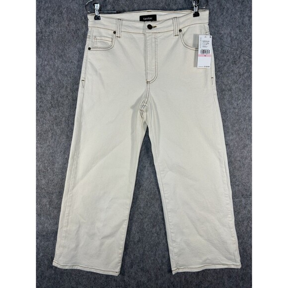 Karen Kane Super Bloom Cropped Women's Jeans Natural Almond Size 10 - Picture 1 of 10